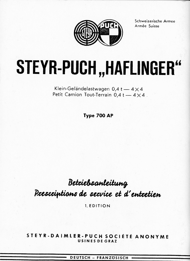 Betriebsanleitung CH-Armee