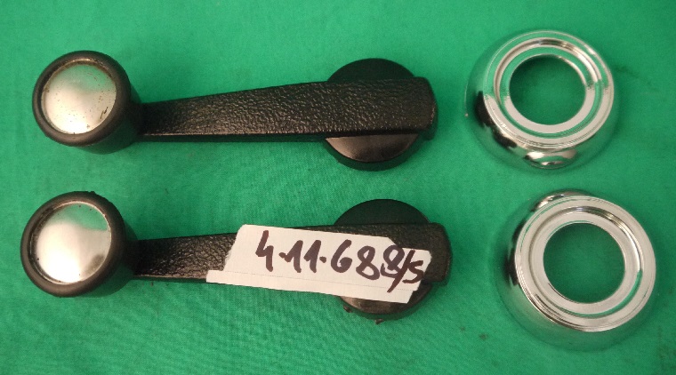 Satz Fensterkurbel und Rosetten Kunststoff Fiat 500 L/R